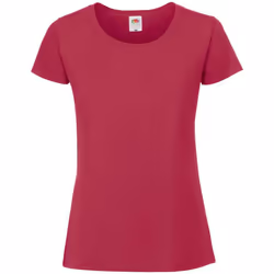 Fruit Of The Loom Womens/Ladies Iconic Ringspun Cotton T-Shirt - L, Cranberry