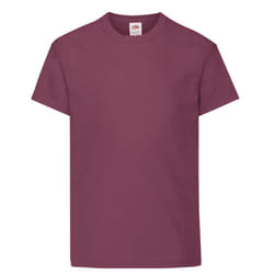 Fruit of the Loom Childrens/Kids Original Cotton T-Shirt - 3-4 Years, Burgundy