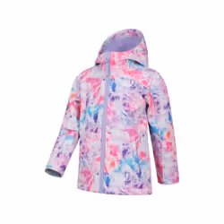 Mountain Warehouse Childrens/Kids Patterned Water Resistant Soft Shell Jacket - 7-8 Years, Bright Pink