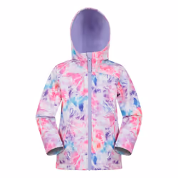 Mountain Warehouse Childrens/Kids Patterned Water Resistant Soft Shell Jacket - 11-12 Years, Bright Pink