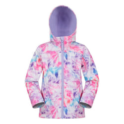 Mountain Warehouse Childrens/Kids Patterned Water Resistant Soft Shell Jacket - 11-12 Years, Bright Pink