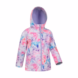 Mountain Warehouse Childrens/Kids Patterned Water Resistant Soft Shell Jacket - 11-12 Years, Bright Pink