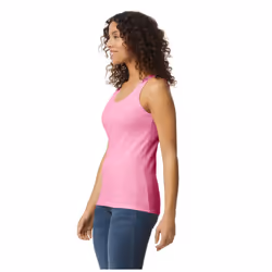 Gildan Womens/Ladies Softstyle Tank Top - L, Azalea