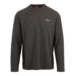 Trespass Mens Charlie Long-Sleeved T-Shirt - XL, Dark Grey Marl