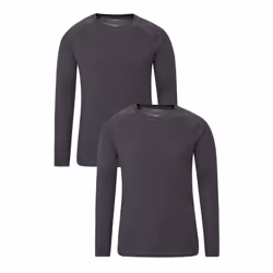 Mountain Warehouse Mens Talus Base Layer Top (Pack of 2) - 3XL, Charcoal