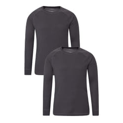 Mountain Warehouse Mens Talus Base Layer Top (Pack of 2) - 4XL, Charcoal