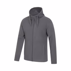 Mountain Warehouse Mens Camber Fleece Full Zip Hoodie - S, Dark Grey