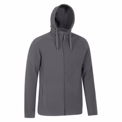Mountain Warehouse Mens Camber Fleece Full Zip Hoodie - S, Dark Grey