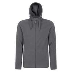 Mountain Warehouse Mens Camber Fleece Full Zip Hoodie - XS, Dark Grey