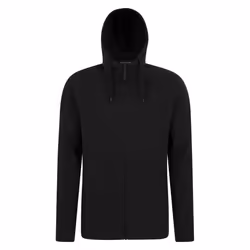 Mountain Warehouse Mens Camber Fleece Full Zip Hoodie - XXS, Black