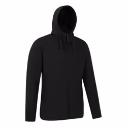 Mountain Warehouse Mens Camber Fleece Full Zip Hoodie - XXS, Black