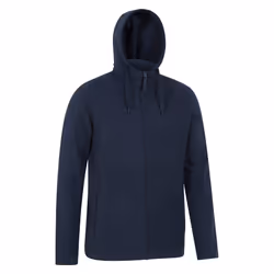 Mountain Warehouse Mens Camber Fleece Full Zip Hoodie - XS, Blue