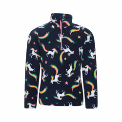 Mountain Warehouse Childrens/Kids Endeavour Unicorn Half Zip Fleece Top - 3-4 Years, Blue