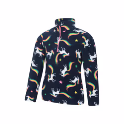 Mountain Warehouse Childrens/Kids Endeavour Unicorn Half Zip Fleece Top - 3-4 Years, Blue