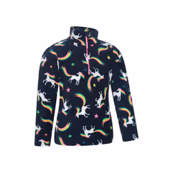 Mountain Warehouse Childrens/Kids Endeavour Unicorn Half Zip Fleece Top - 3-4 Years, Blue