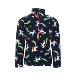 Mountain Warehouse Childrens/Kids Endeavour Unicorn Half Zip Fleece Top - 5-6 Years, Blue