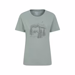 Mountain Warehouse Womens/Ladies Forest Bear Organic Loose Fit T-Shirt - 16 UK, Khaki Green