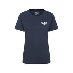 Mountain Warehouse Womens/Ladies Floral Bee Organic Loose Fit T-Shirt - 10 UK, Navy