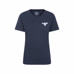 Mountain Warehouse Womens/Ladies Floral Bee Organic Loose Fit T-Shirt - 8 UK, Navy