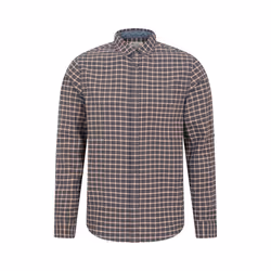 Mountain Warehouse Mens Driftwood Checked Organic Shirt - XXS, Dark Grey