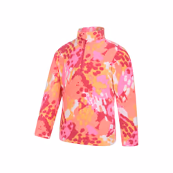 Mountain Warehouse Childrens/Kids Endeavour Abstract Half Zip Fleece Top - 11-12 Years, Coral