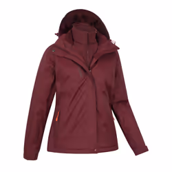 Mountain Warehouse Womens/Ladies Bracken Extreme 3 in 1 Waterproof Jacket - 20 UK, Burgundy