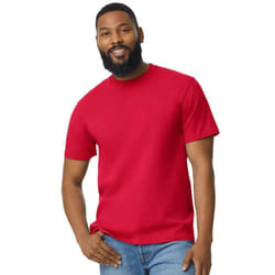 Gildan Mens Cotton Lightweight T-Shirt - XXL, Red