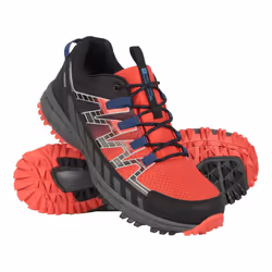 Mountain Warehouse Mens Enhance Trail Waterproof Running Trainers - 10 UK, Active Red