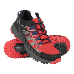 Mountain Warehouse Mens Enhance Trail Waterproof Running Trainers - 10 UK, Active Red