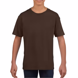 Gildan Mens Soft Style Ringspun T Shirt - L, Dark Chocolate