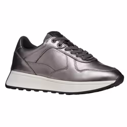 Geox Womens/Ladies D Amabel A Leather Trainers - 4 UK, Gun Metal
