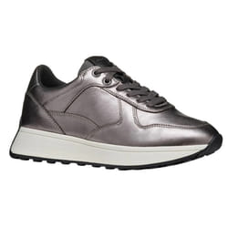 Geox Womens/Ladies D Amabel A Leather Trainers - 4 UK, Gun Metal
