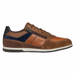 Geox Mens U Renan B Suede Trainers - 8 UK, Brown/Navy