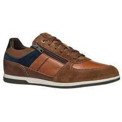 Geox Mens U Renan B Suede Trainers - 10 UK, Brown/Navy