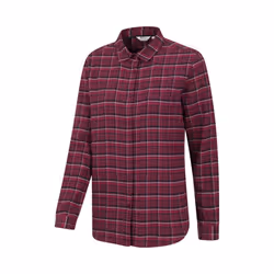 Mountain Warehouse Womens/Ladies Balsam Brushed Flannel Longline Shirt - 12 UK, Burgundy