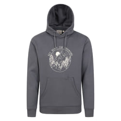 Mountain Warehouse Mens Get Ready For Adventure Hoodie - XXS, Charcoal