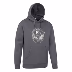 Mountain Warehouse Mens Get Ready For Adventure Hoodie - XXS, Charcoal