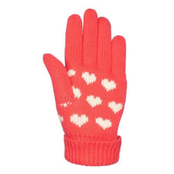 Trespass Girls Mary Hearts Gloves - 5-7 Years, Strawberry