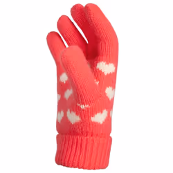 Trespass Girls Mary Hearts Gloves - 5-7 Years, Strawberry