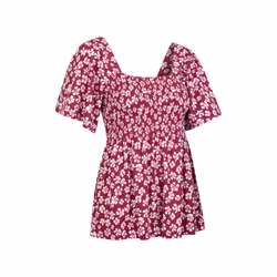Mountain Warehouse Womens/Ladies Hydra Floral Shirred Top - 12 UK, Berry