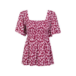 Mountain Warehouse Womens/Ladies Hydra Floral Shirred Top - 16 UK, Berry
