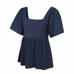 Mountain Warehouse Womens/Ladies Verona Broderie Sleeve Top - 10 UK, Navy