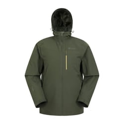 Mountain Warehouse Mens Brisk Extreme Colour Block Waterproof Jacket - XXS, Green