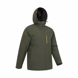 Mountain Warehouse Mens Brisk Extreme Colour Block Waterproof Jacket - XXS, Green