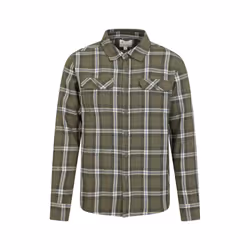 Mountain Warehouse Mens Clyde Checked Shirt - XS, Khaki Green