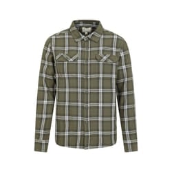 Mountain Warehouse Mens Clyde Checked Shirt - XS, Khaki Green