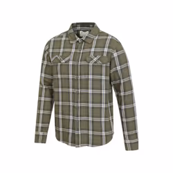 Mountain Warehouse Mens Clyde Checked Shirt - XS, Khaki Green