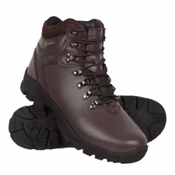 Mountain Warehouse Mens Latitude II Extreme Leather Waterproof Walking Boots - 12 UK, Brown
