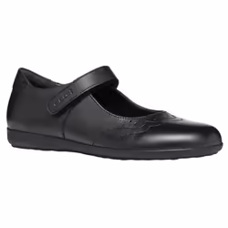 Geox Girls J Iberide A School Shoes - 5 UK, Black