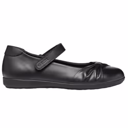 Geox Girls J Iberide F Leather School Shoes - 2.5 UK, Black